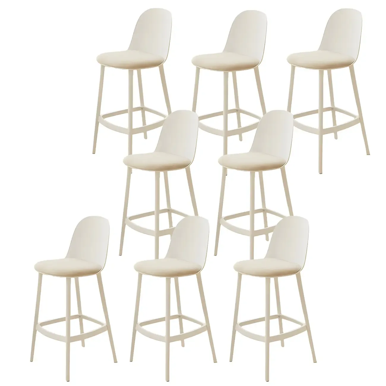 Modern Acrylic Durable Smooth Cushion High Bar Stool Image - 21