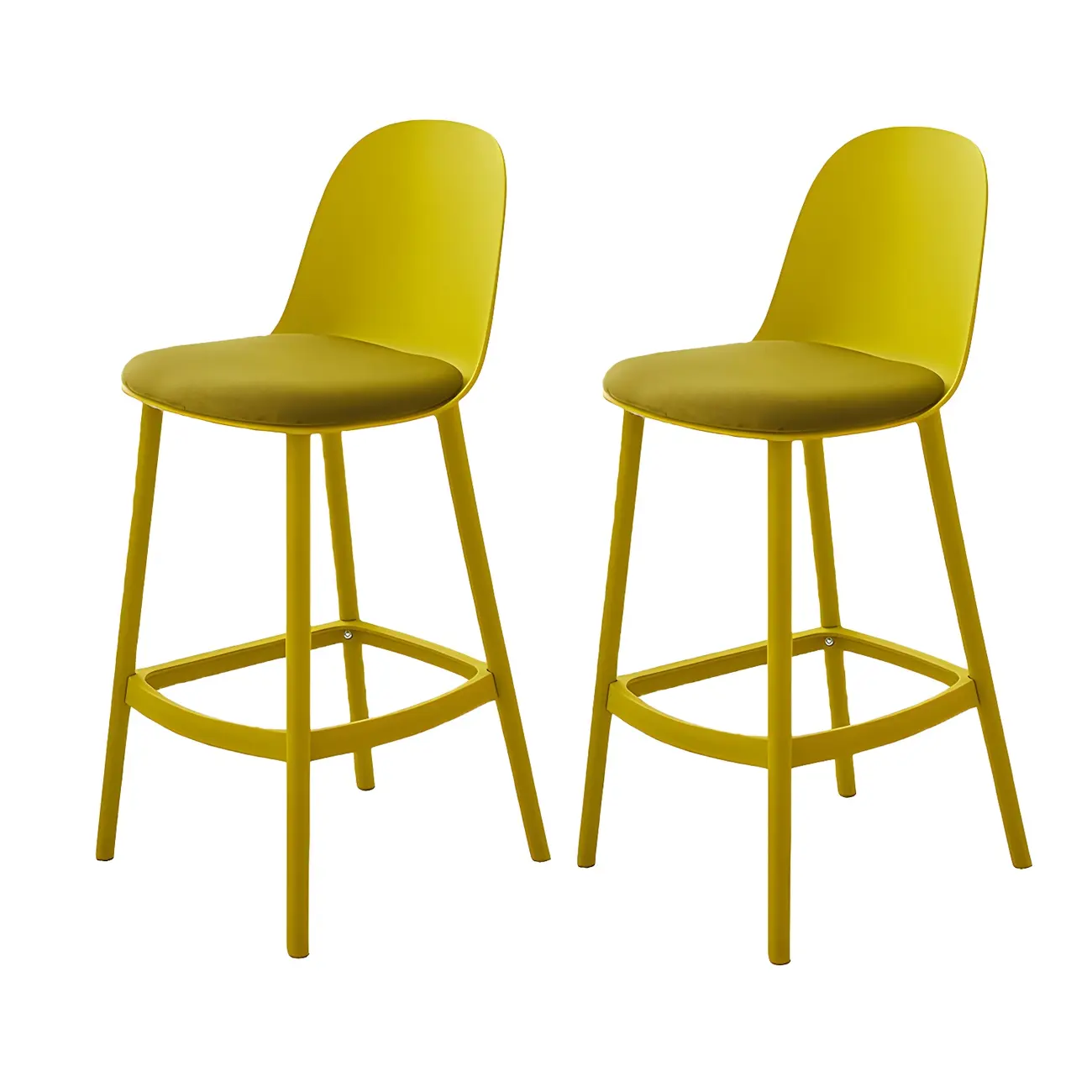Modern Acrylic Durable Smooth Cushion High Bar Stool Image - 22 | homeyfad