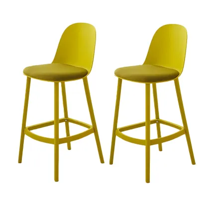 Modern Acrylic Durable Smooth Cushion High Bar Stool Image - 22