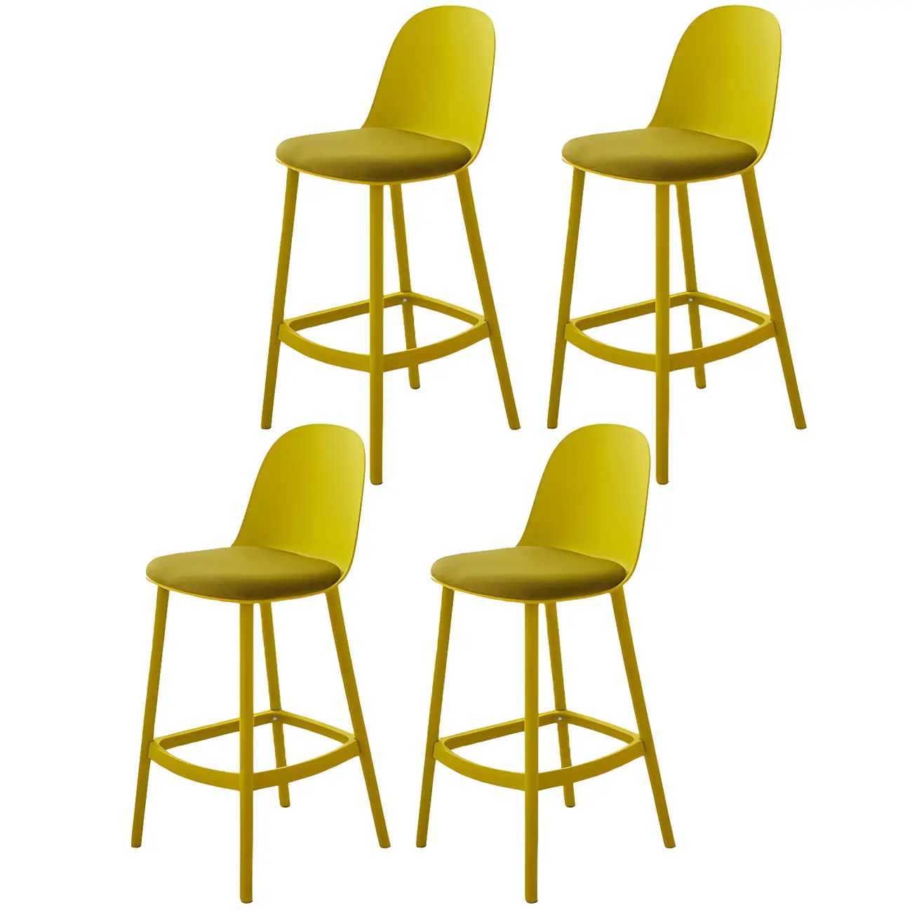 Modern Acrylic Durable Smooth Cushion High Bar Stool Image - 23 | homeyfad