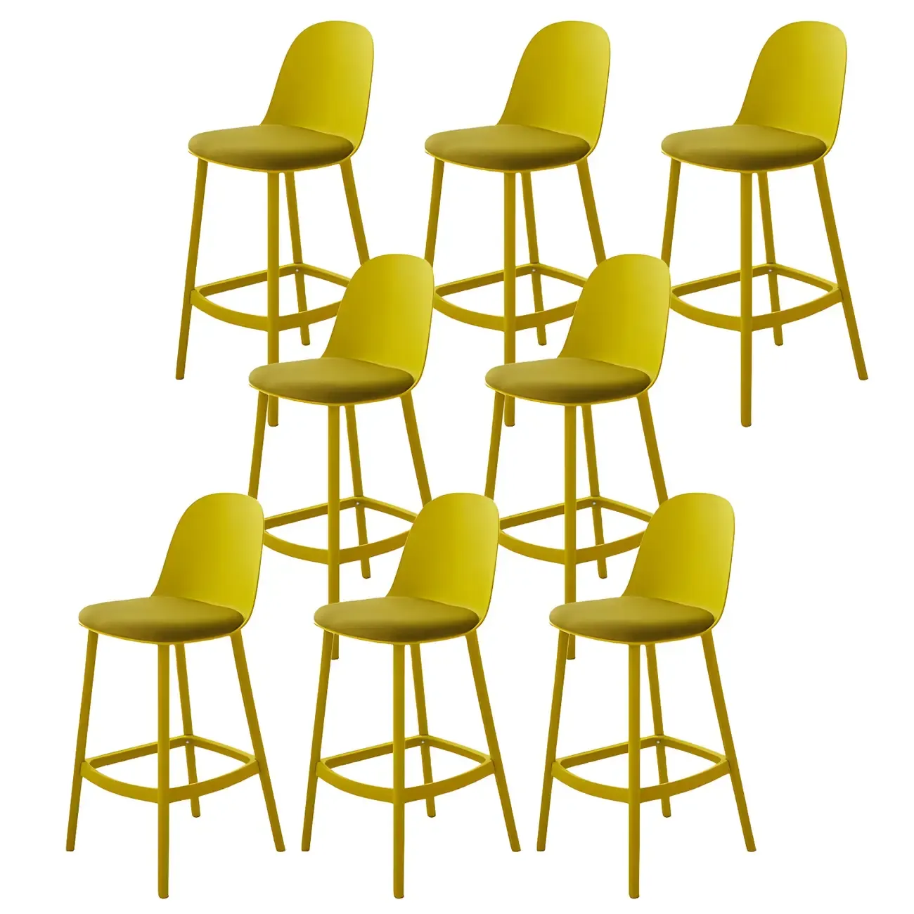 Modern Acrylic Durable Smooth Cushion High Bar Stool Image - 25
