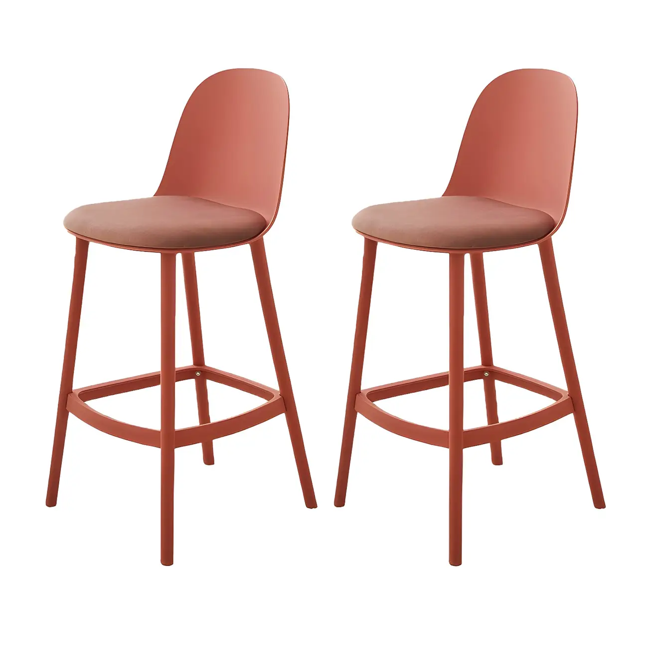 Modern Acrylic Durable Smooth Cushion High Bar Stool Image - 26 | homeyfad