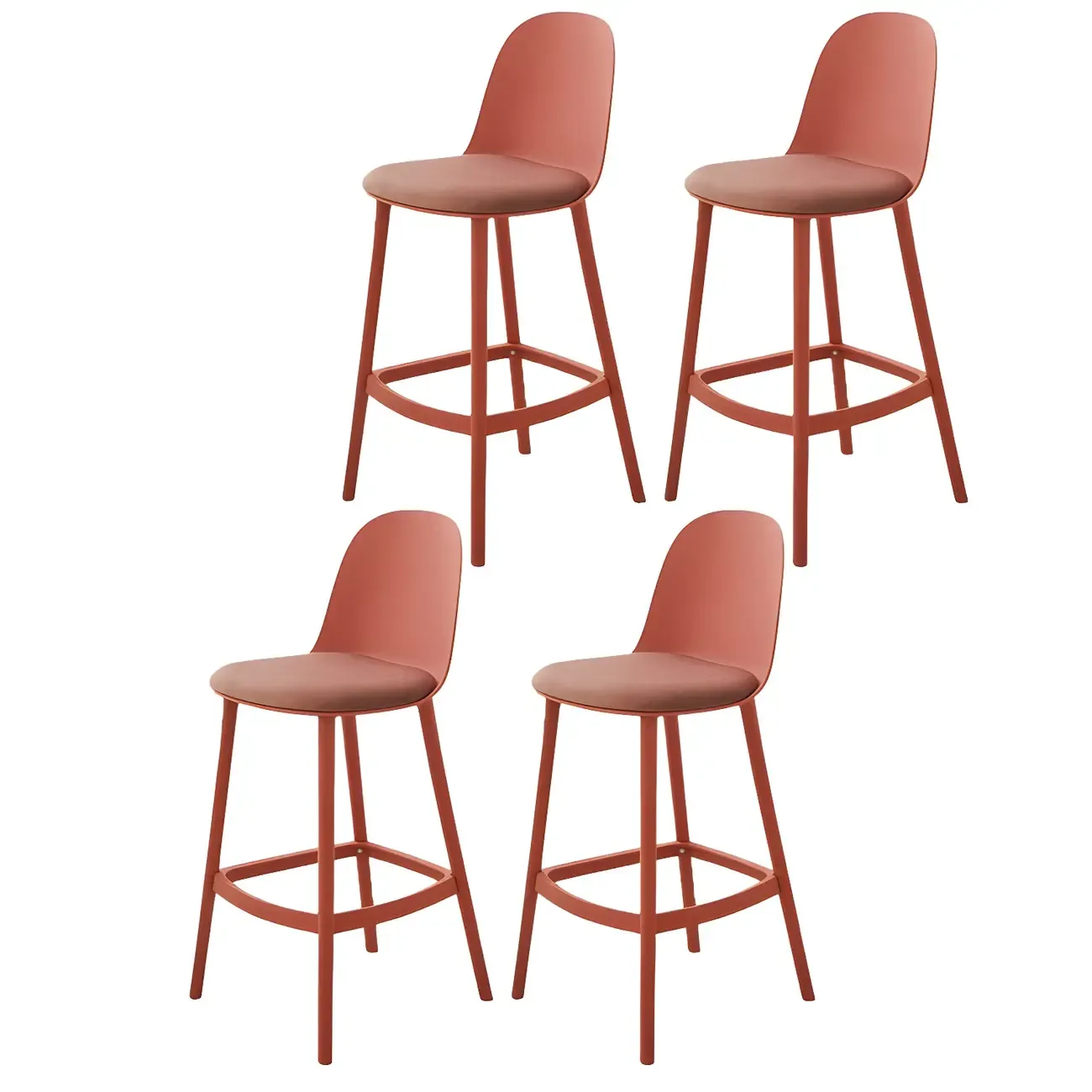 Modern Acrylic Durable Smooth Cushion High Bar Stool Image - 27