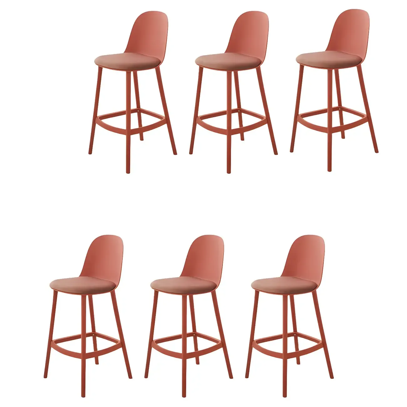 Modern Acrylic Durable Smooth Cushion High Bar Stool Image - 28