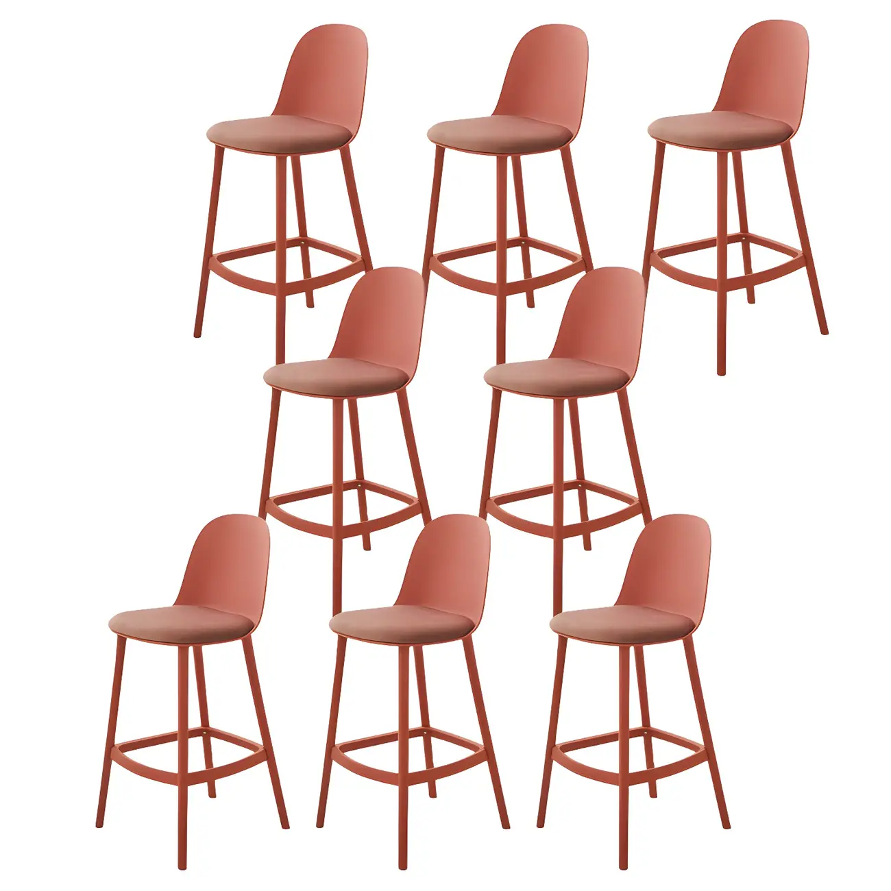 Modern Acrylic Durable Smooth Cushion High Bar Stool Image - 29 | homeyfad