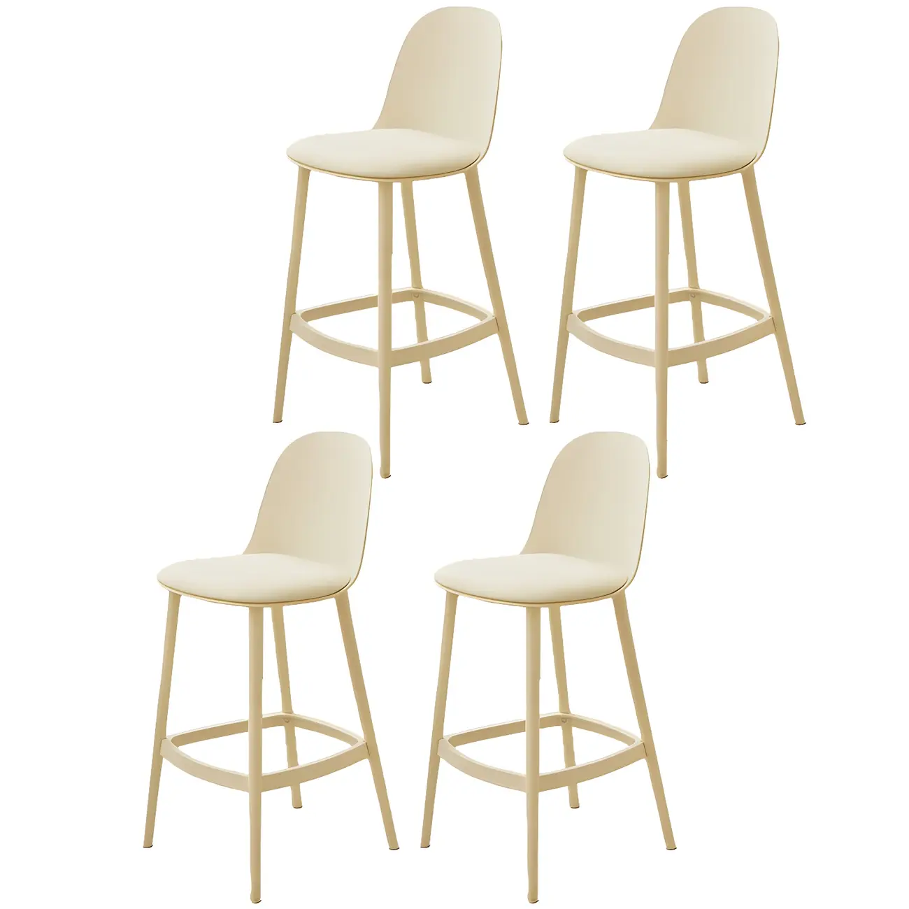 Modern Acrylic Durable Smooth Cushion High Bar Stool Image - 31 | homeyfad