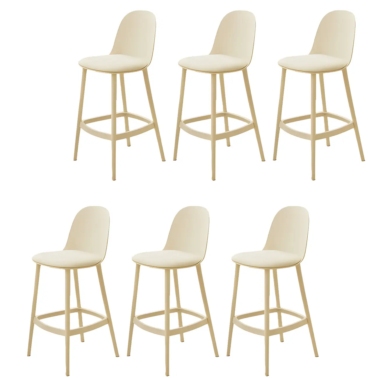Modern Acrylic Durable Smooth Cushion High Bar Stool Image - 32 | homeyfad