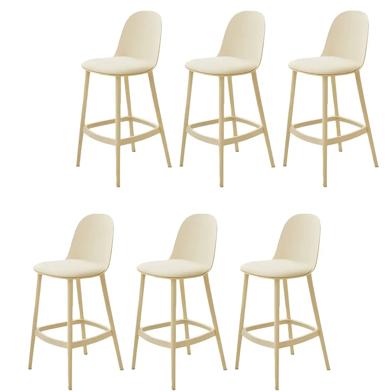Modern Acrylic Durable Smooth Cushion High Bar Stool Image - 32