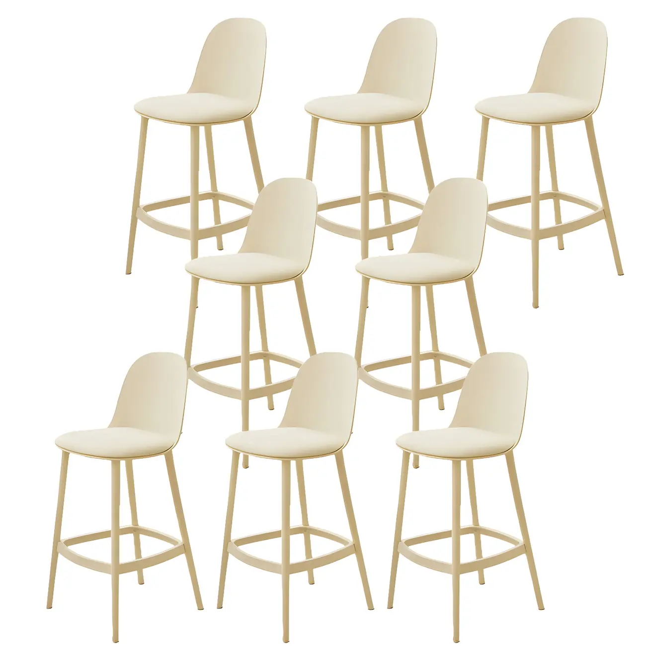 Modern Acrylic Durable Smooth Cushion High Bar Stool Image - 33 | homeyfad