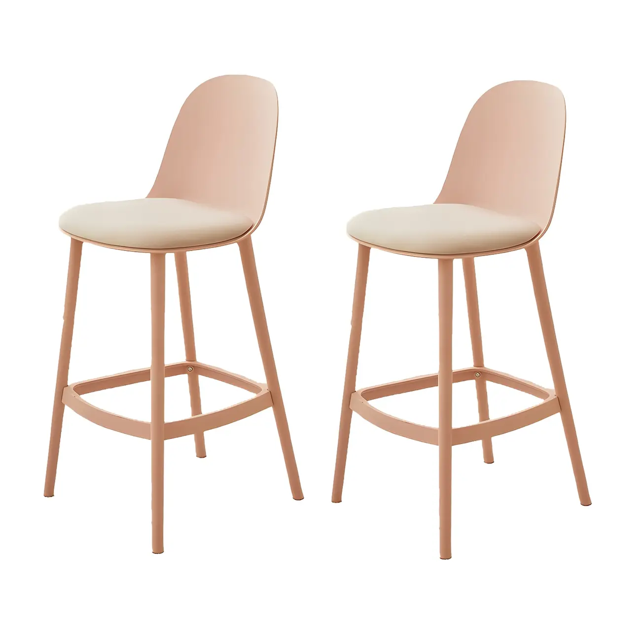 Modern Acrylic Durable Smooth Cushion High Bar Stool Image - 34 | homeyfad