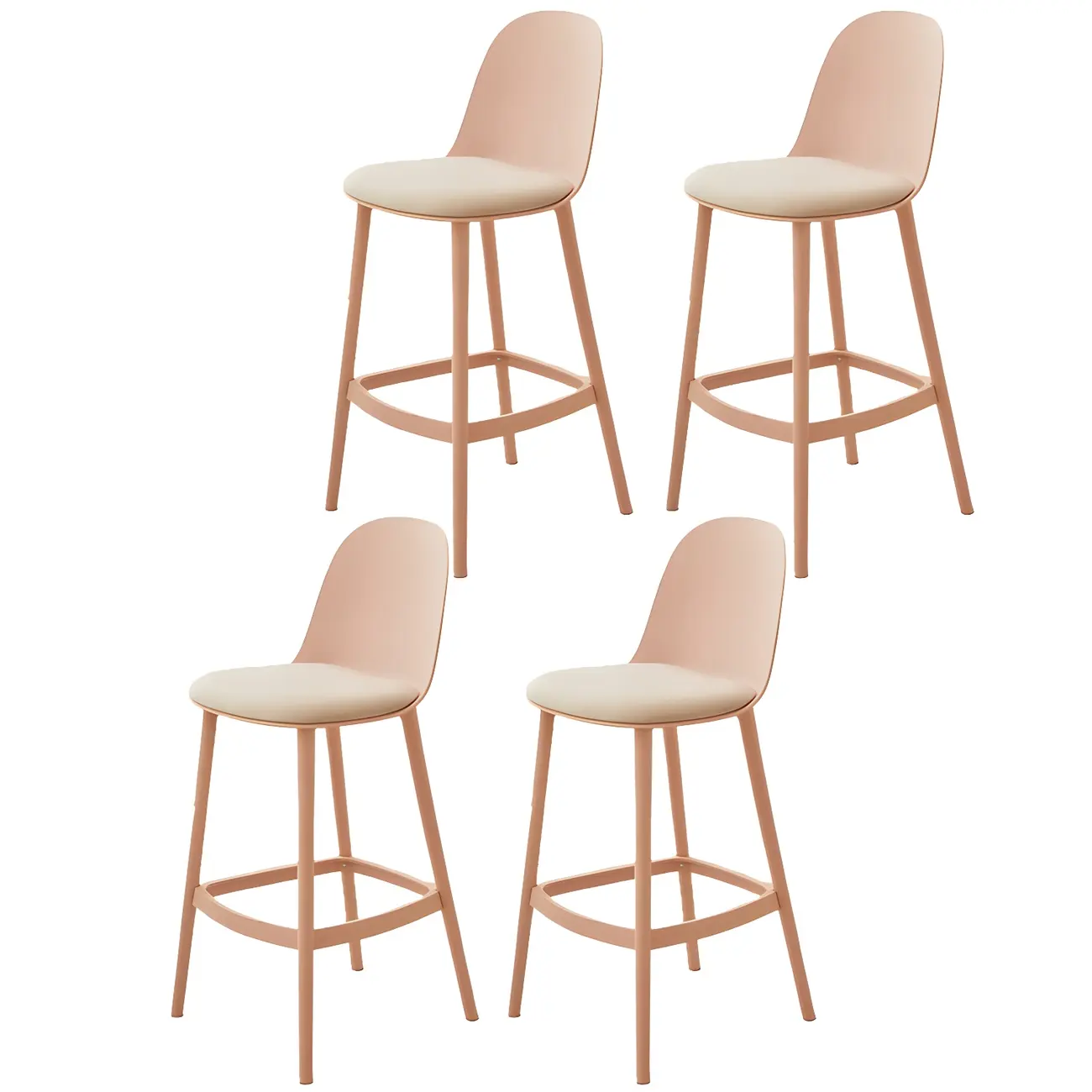 Modern Acrylic Durable Smooth Cushion High Bar Stool Image - 35 | homeyfad