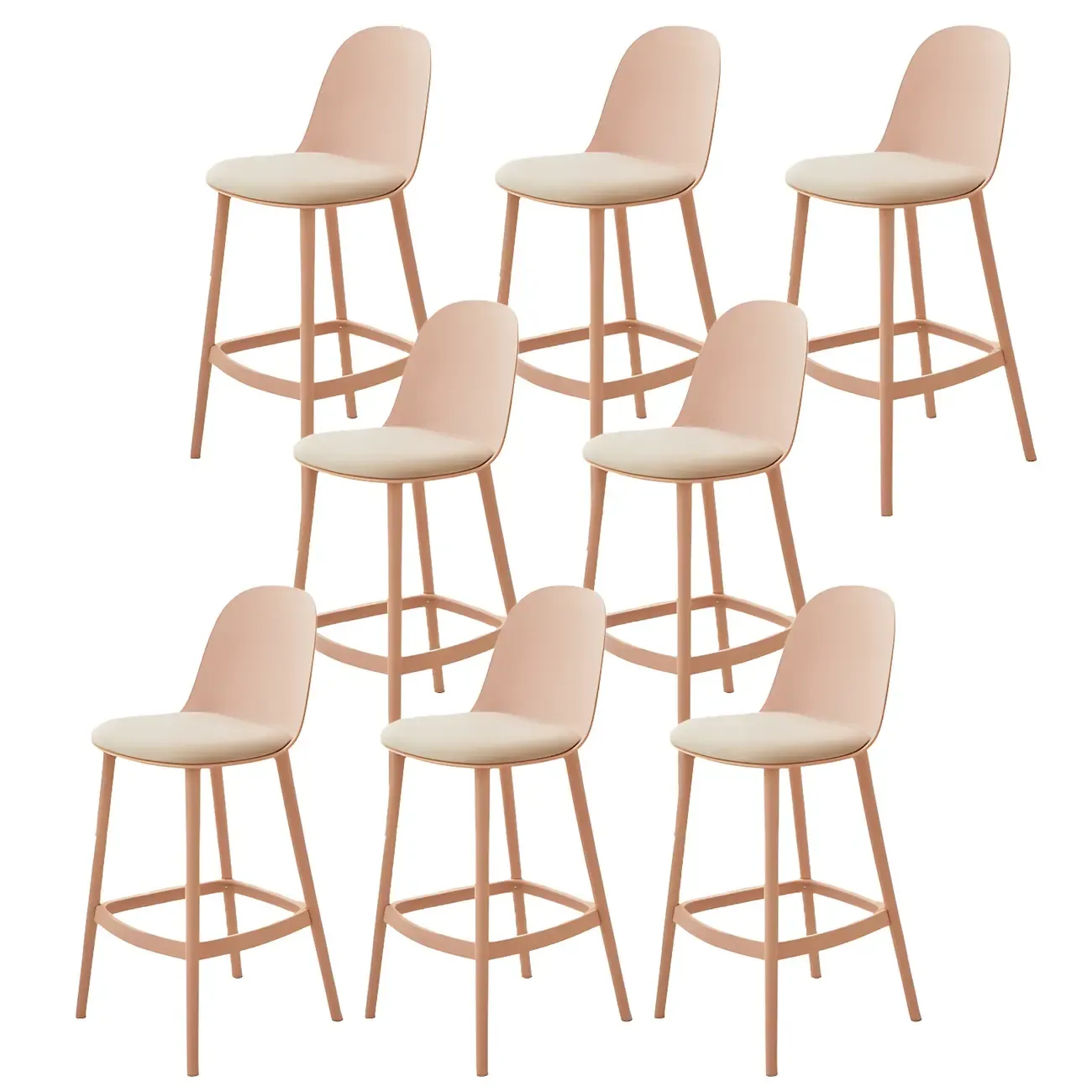 Modern Acrylic Durable Smooth Cushion High Bar Stool Image - 37