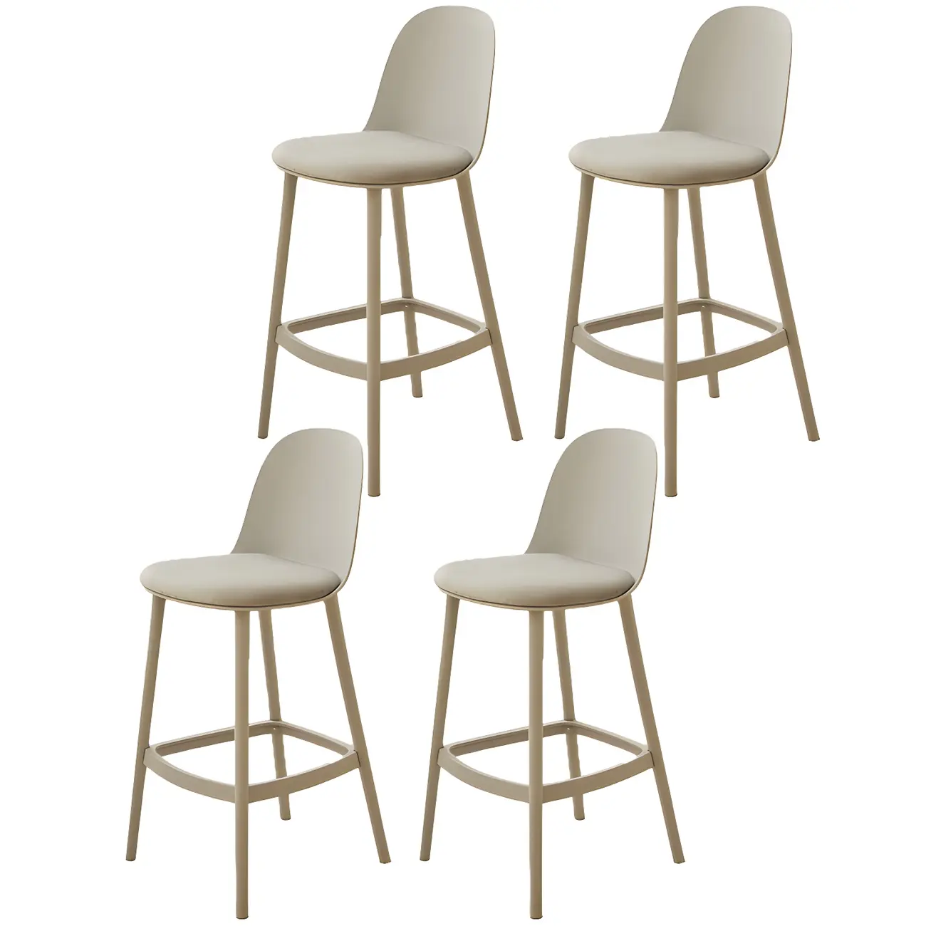 Modern Acrylic Durable Smooth Cushion High Bar Stool Image - 39 | homeyfad