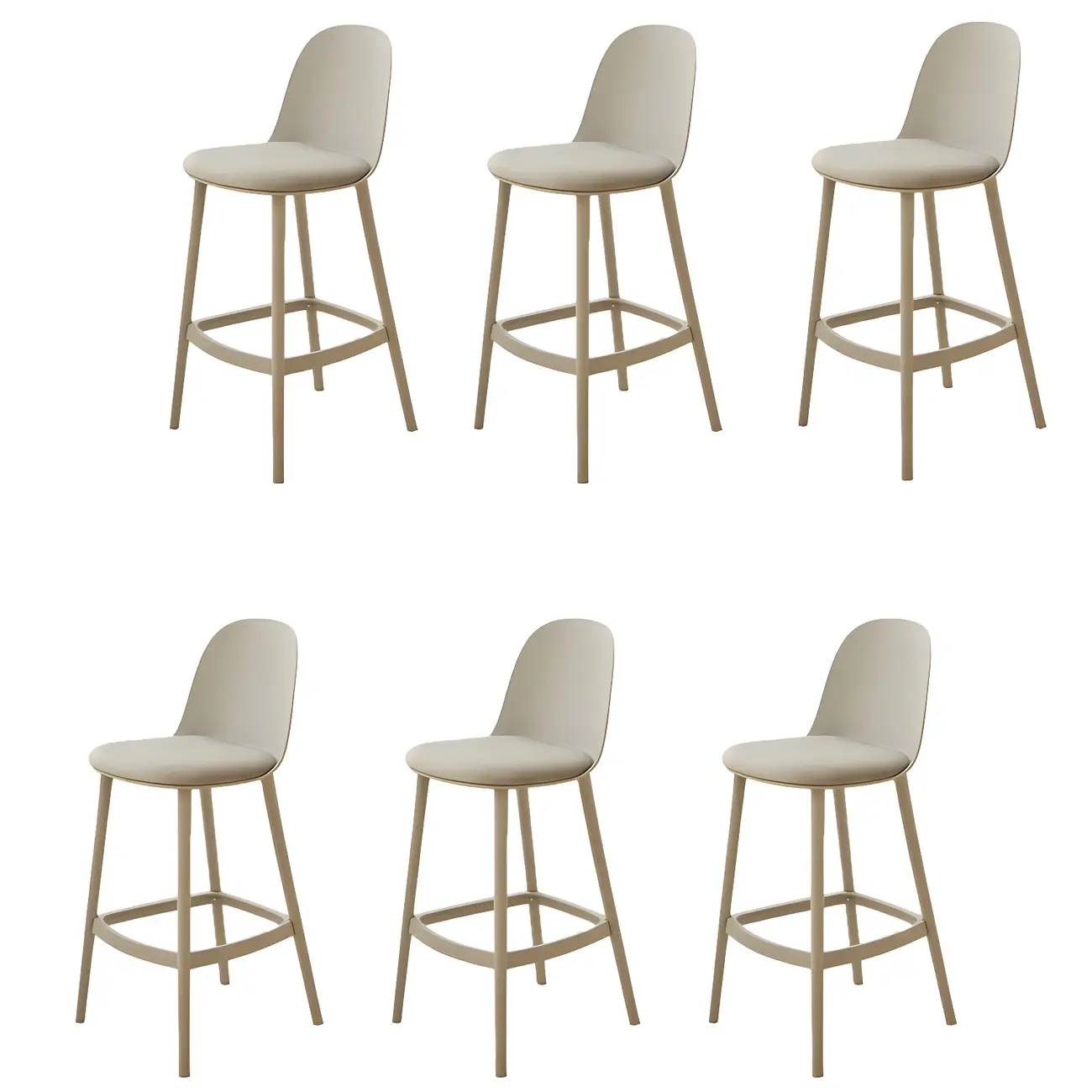 Modern Acrylic Durable Smooth Cushion High Bar Stool Image - 40 | homeyfad