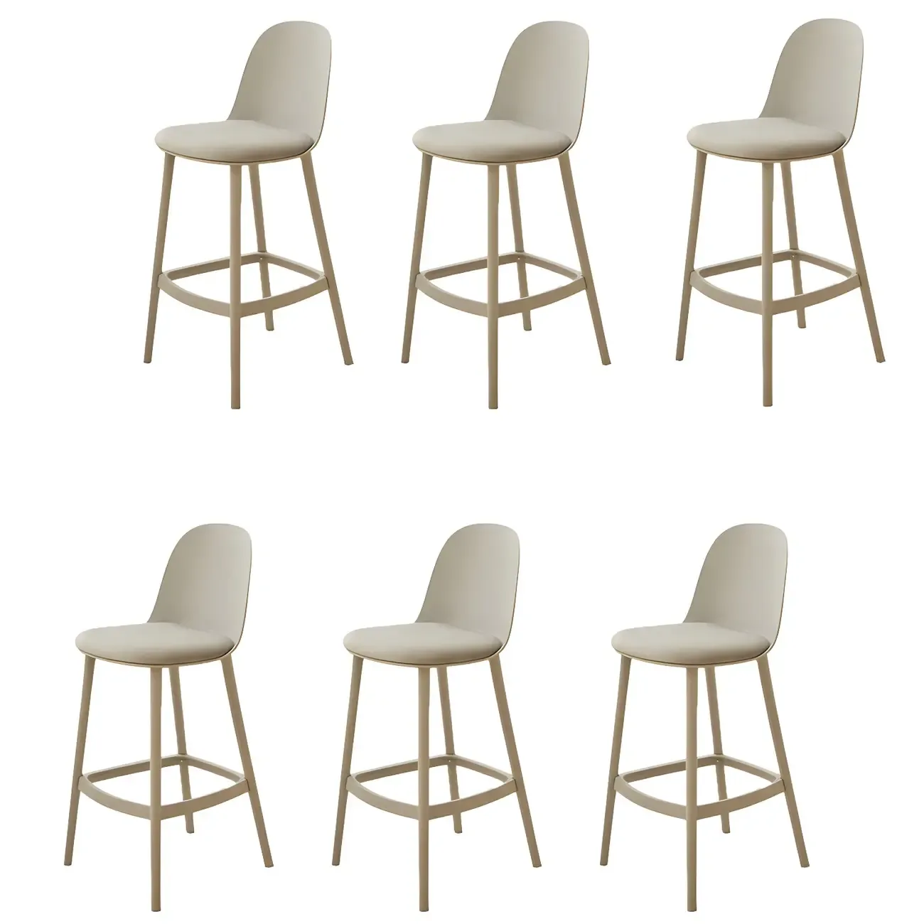 Modern Acrylic Durable Smooth Cushion High Bar Stool Image - 40