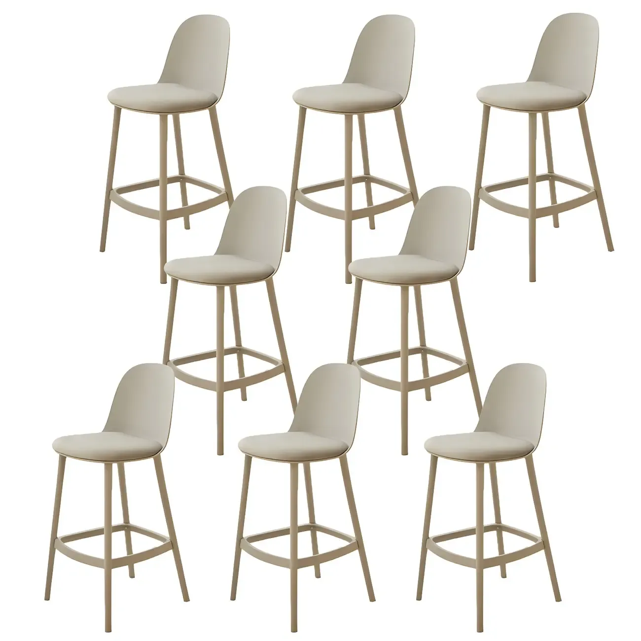 Modern Acrylic Durable Smooth Cushion High Bar Stool Image - 41