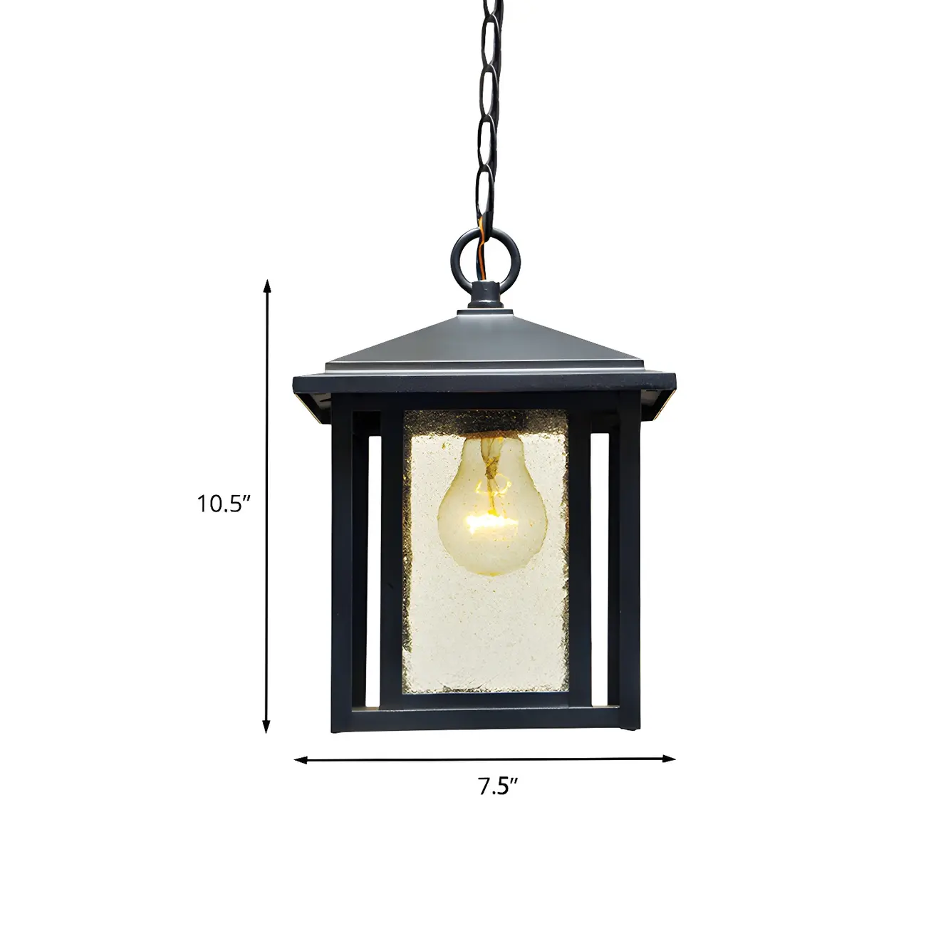 Rustic Black Glass Geometric Outdoor Pendant Lights | homeyfad