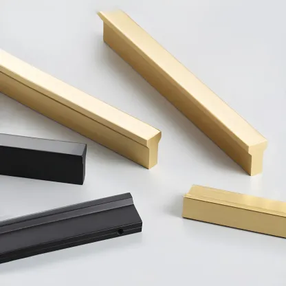 Modern Wooden Dresser with Gold Handles & Soft-Close Drawers Image - 12