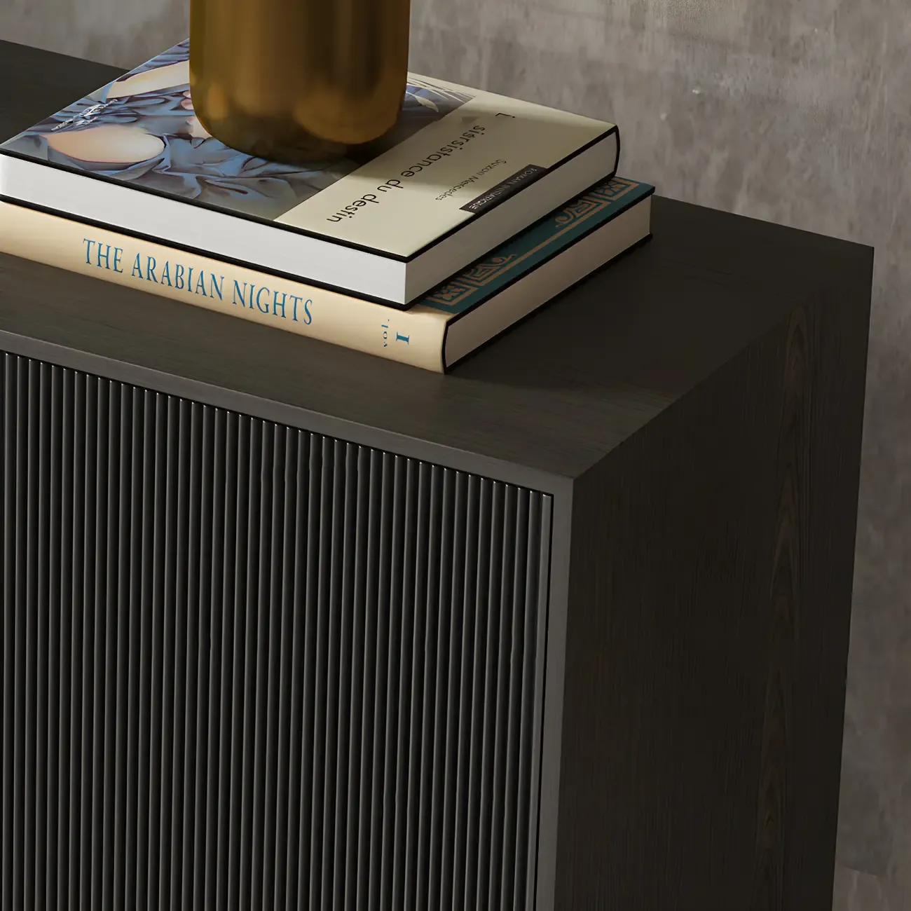 Modern Wooden Dresser with Gold Handles & Soft-Close Drawers Image - 13