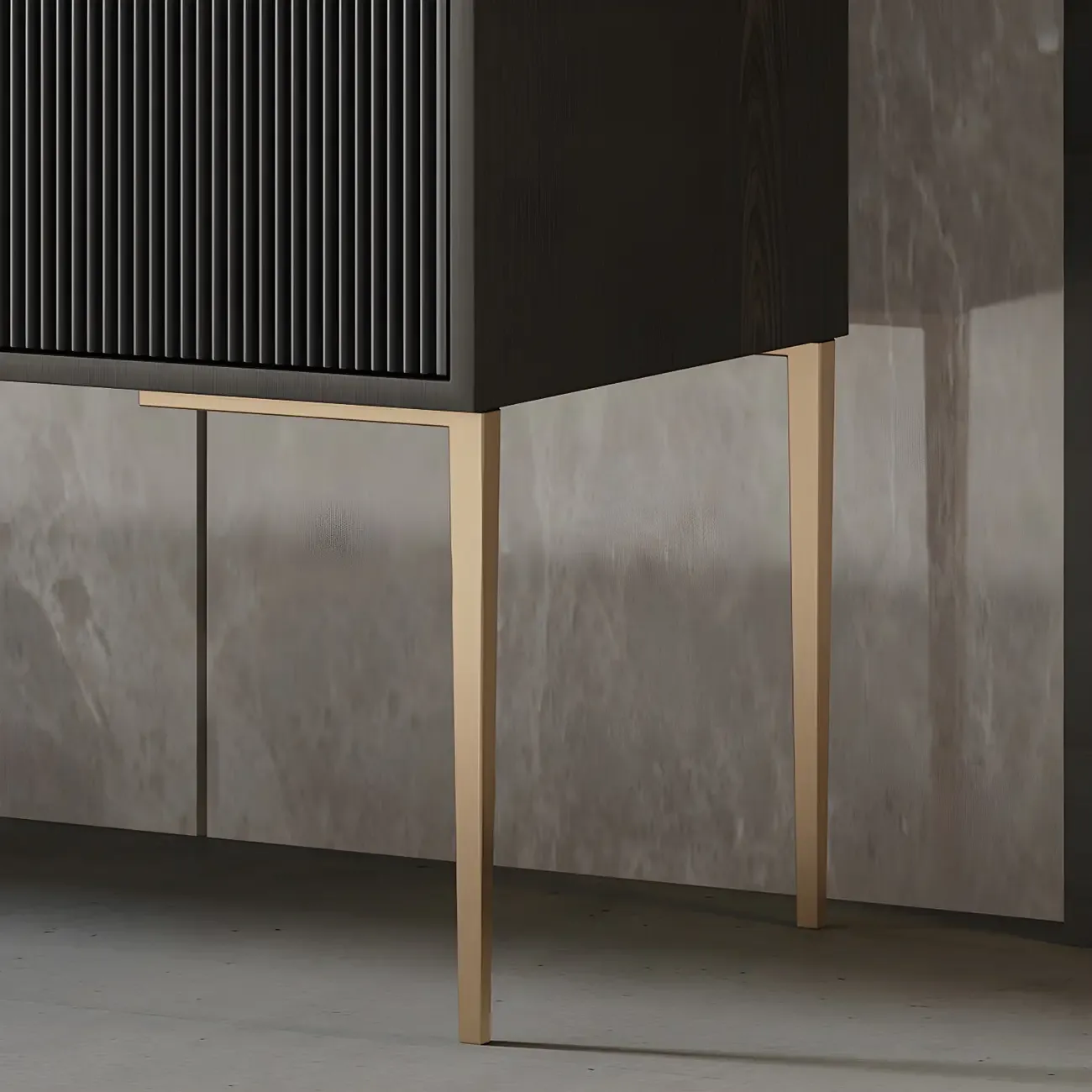 Modern Wooden Dresser with Gold Handles & Soft-Close Drawers Image - 15