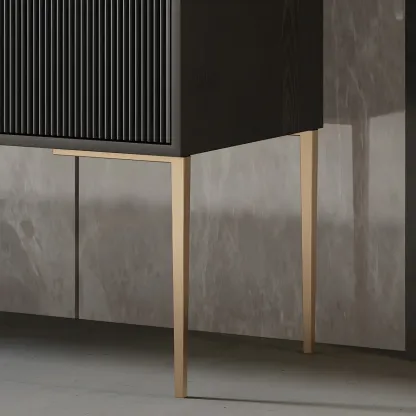 Modern Wooden Dresser with Gold Handles & Soft-Close Drawers Image - 15