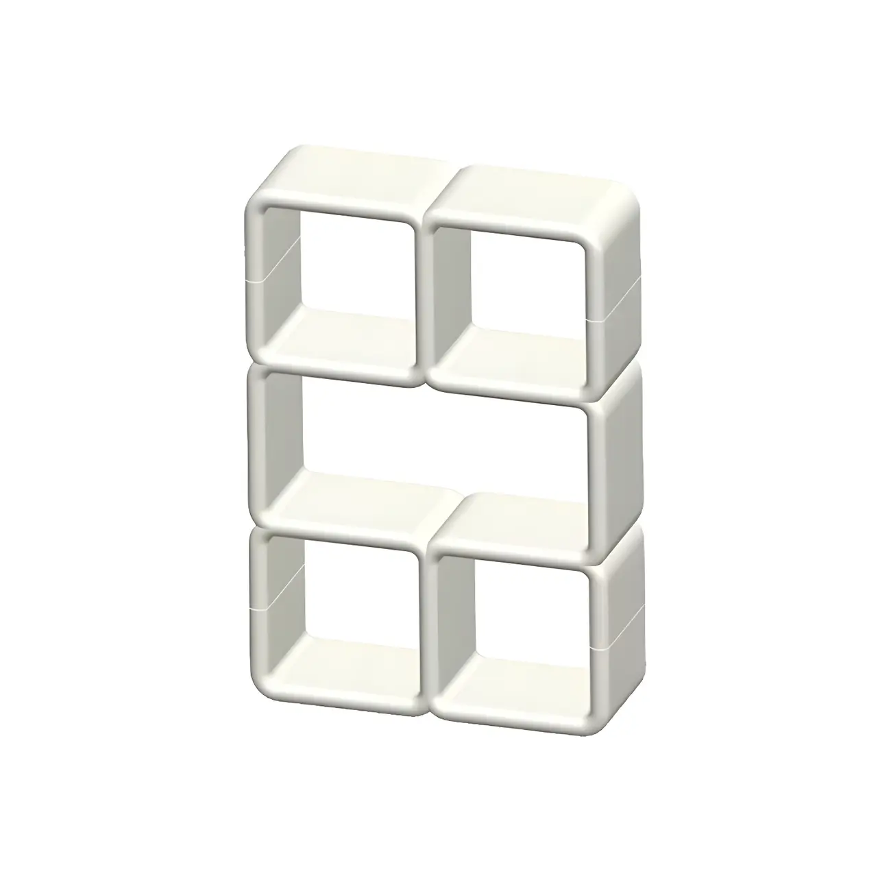 Stylish White Plastic Open Storage Display Cabinet Image - 9 | homeyfad