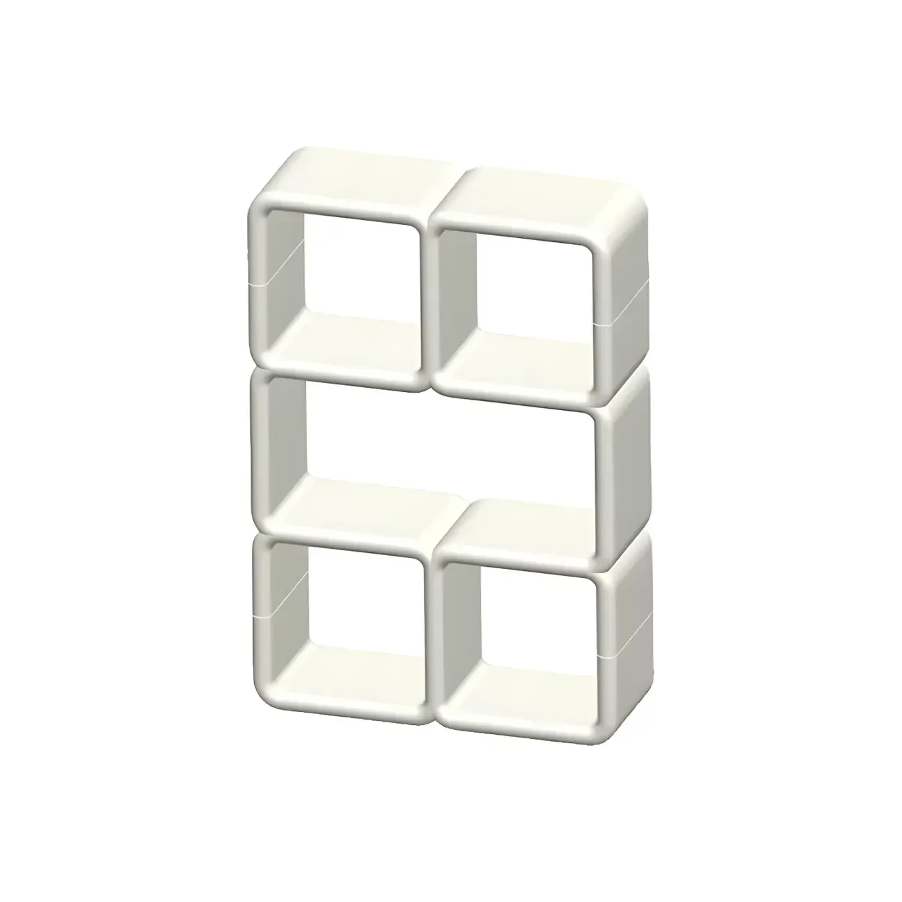 Stylish White Plastic Open Storage Display Cabinet Image - 9