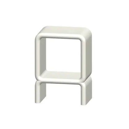 Stylish White Plastic Open Storage Display Cabinet Image - 10