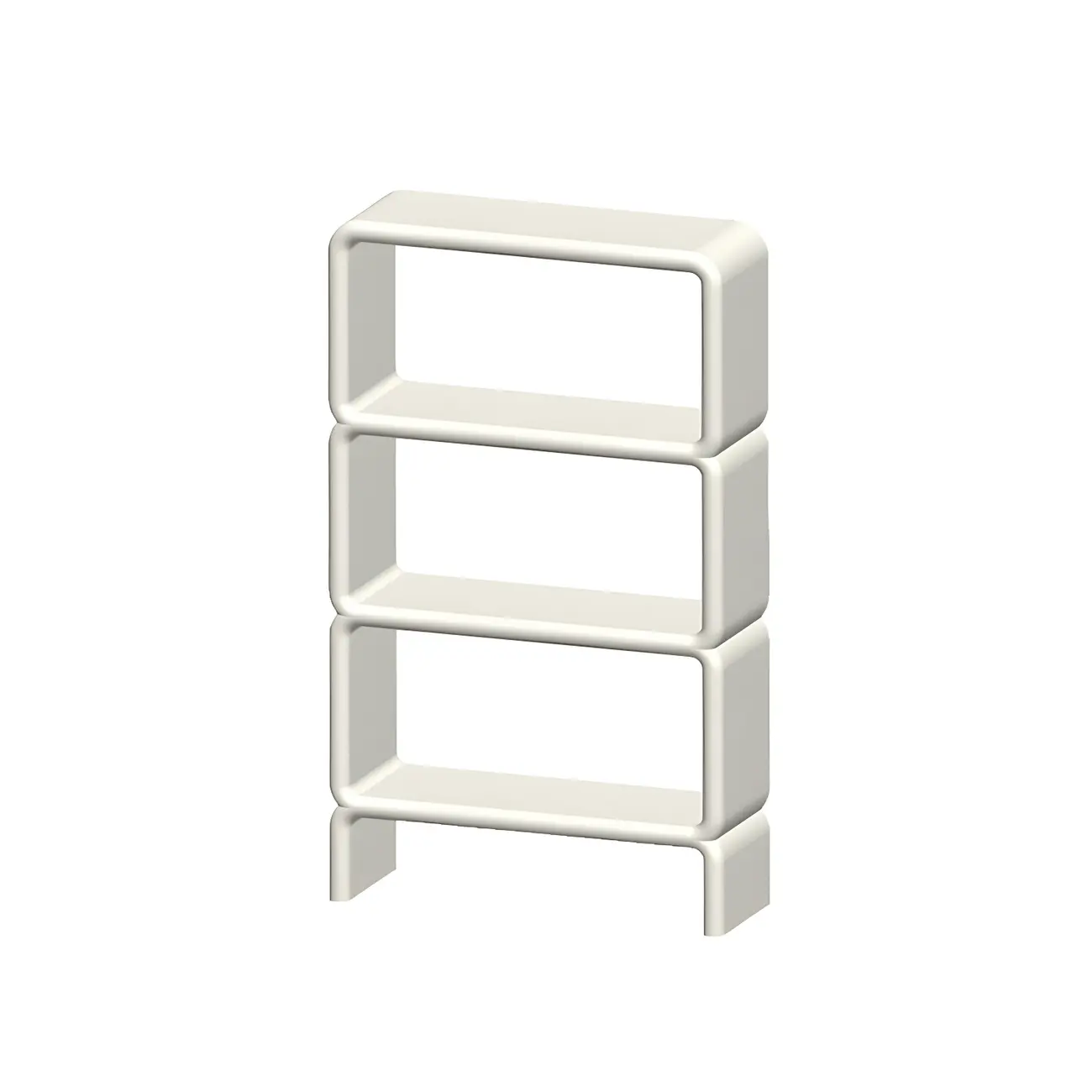 Stylish White Plastic Open Storage Display Cabinet Image - 12 | homeyfad