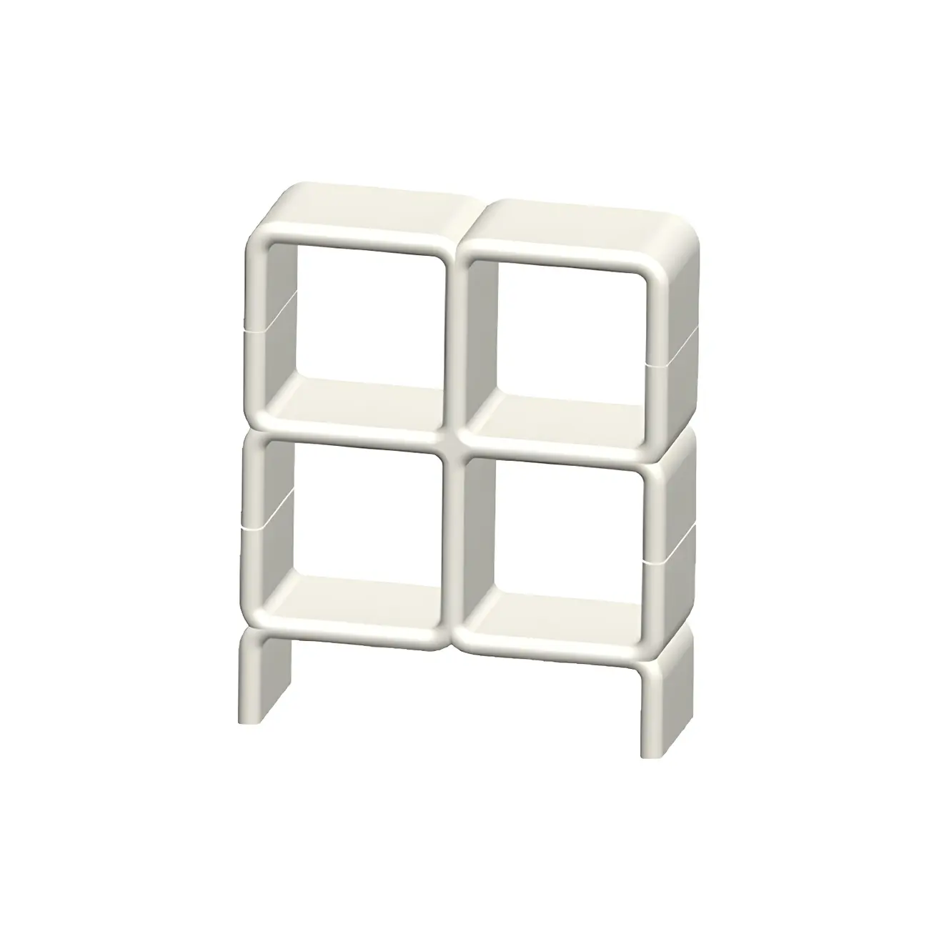 Stylish White Plastic Open Storage Display Cabinet Image - 13 | homeyfad