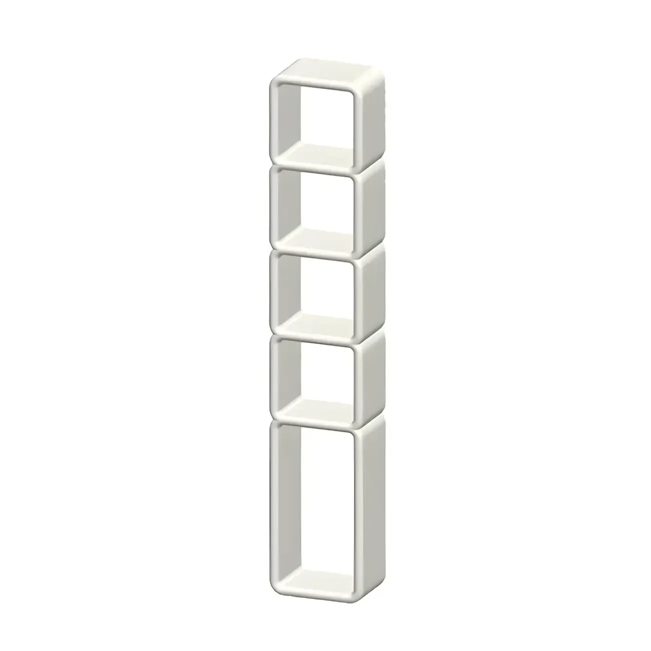 Stylish White Plastic Open Storage Display Cabinet Image - 18