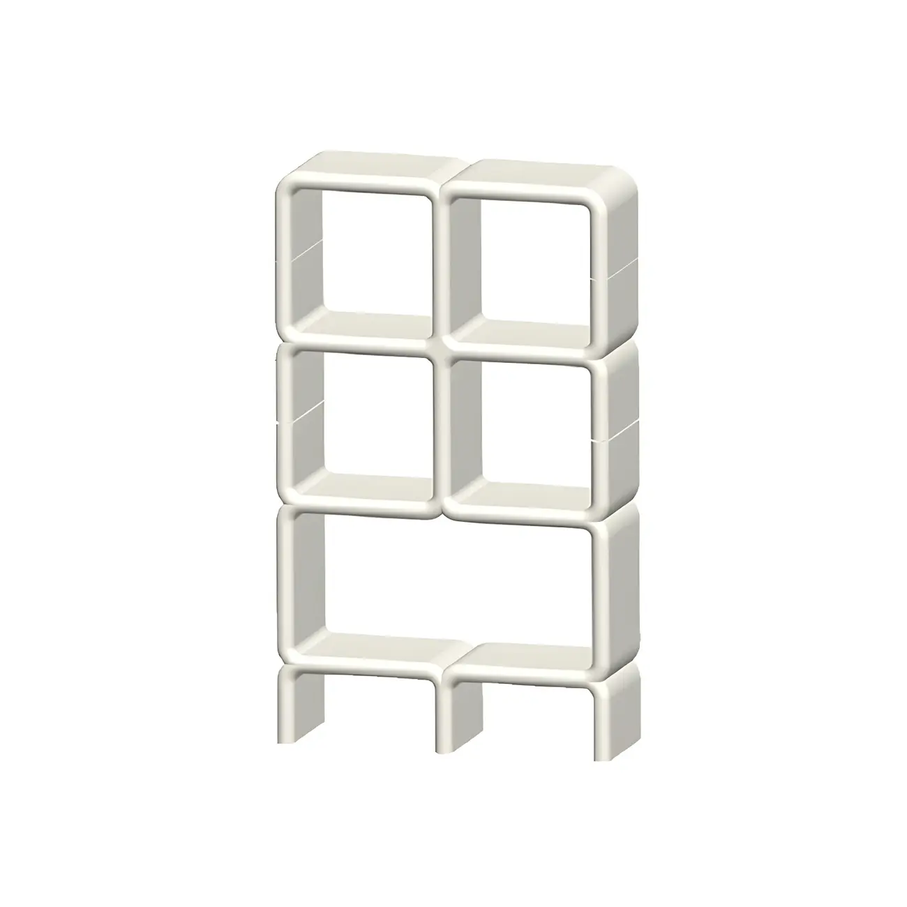 Stylish White Plastic Open Storage Display Cabinet Image - 19 | homeyfad