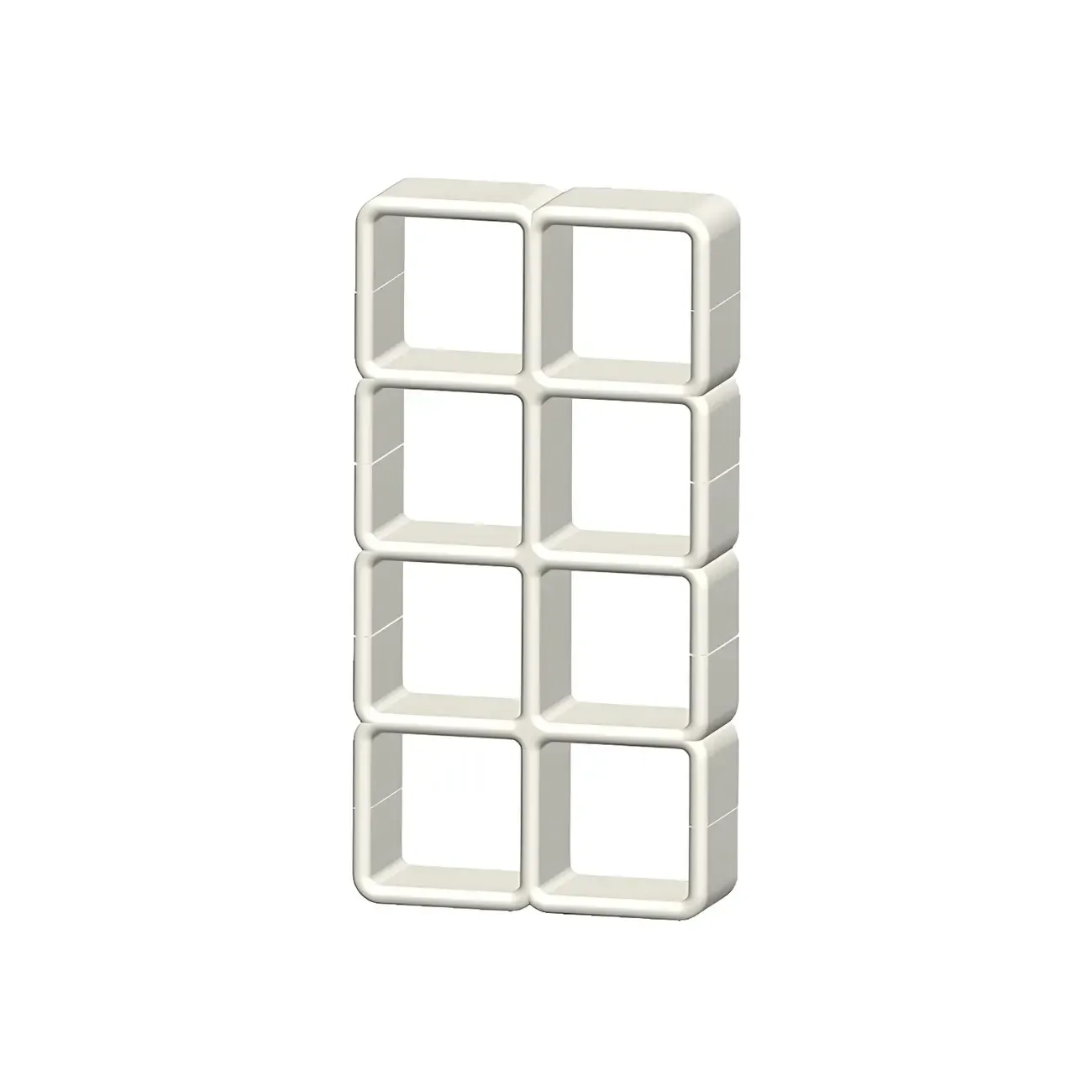 Stylish White Plastic Open Storage Display Cabinet Image - 20