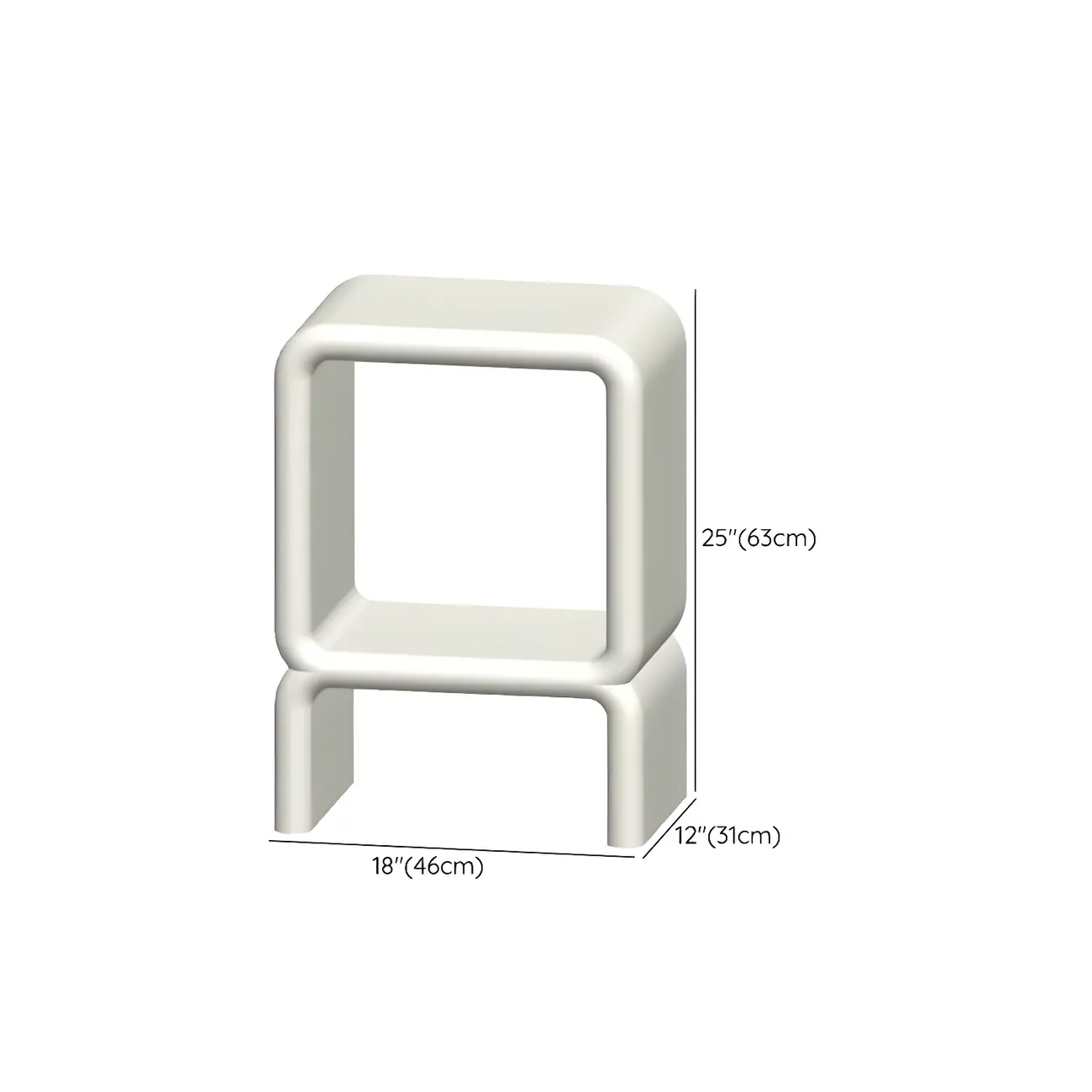 Stylish White Plastic Open Storage Display Cabinet #size | homeyfad