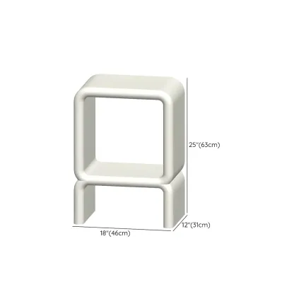 Stylish White Plastic Open Storage Display Cabinet #size