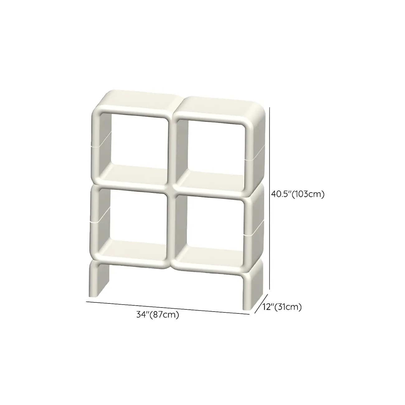 Stylish White Plastic Open Storage Display Cabinet Image - 23 | homeyfad