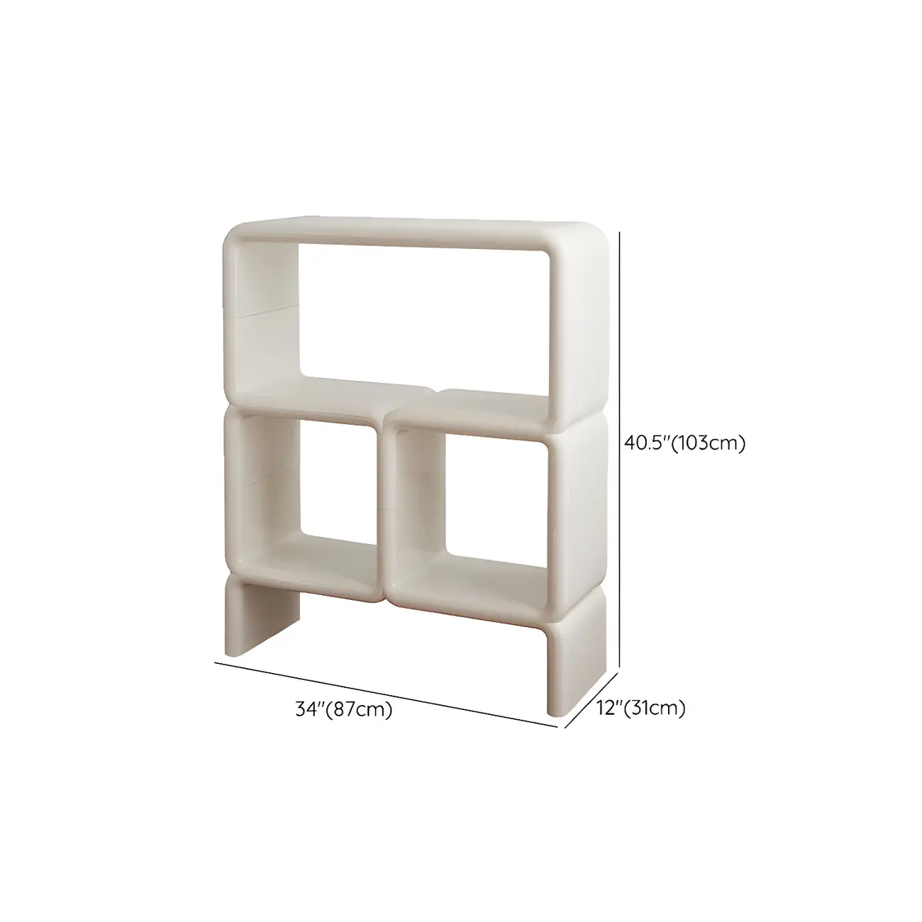 Stylish White Plastic Open Storage Display Cabinet Image - 24 | homeyfad