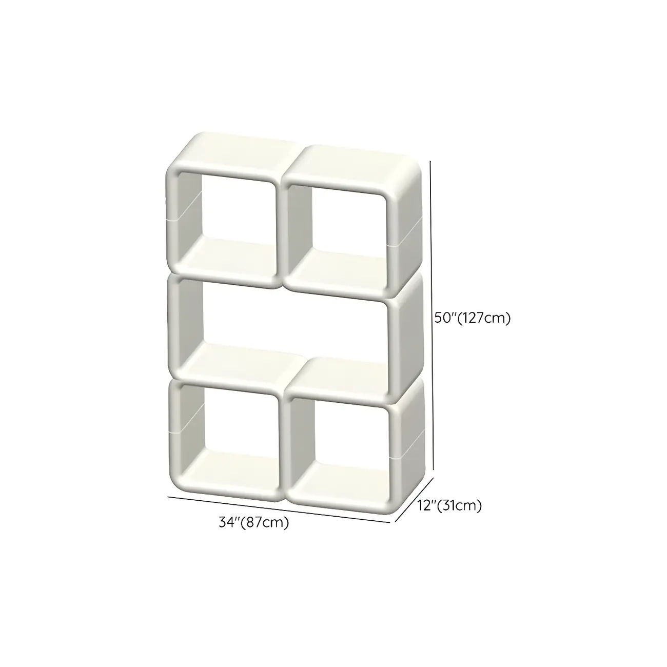 Stylish White Plastic Open Storage Display Cabinet Image - 25 | homeyfad
