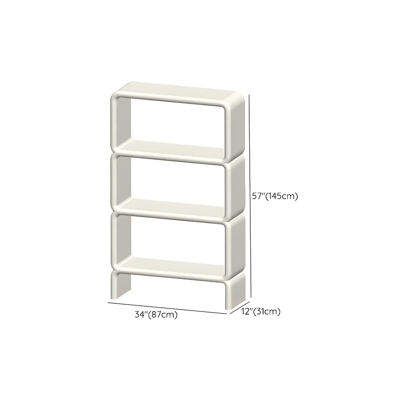 Stylish White Plastic Open Storage Display Cabinet Image - 26 | homeyfad