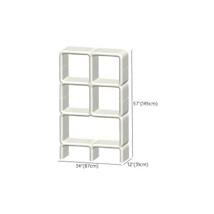 Stylish White Plastic Open Storage Display Cabinet Image - 27