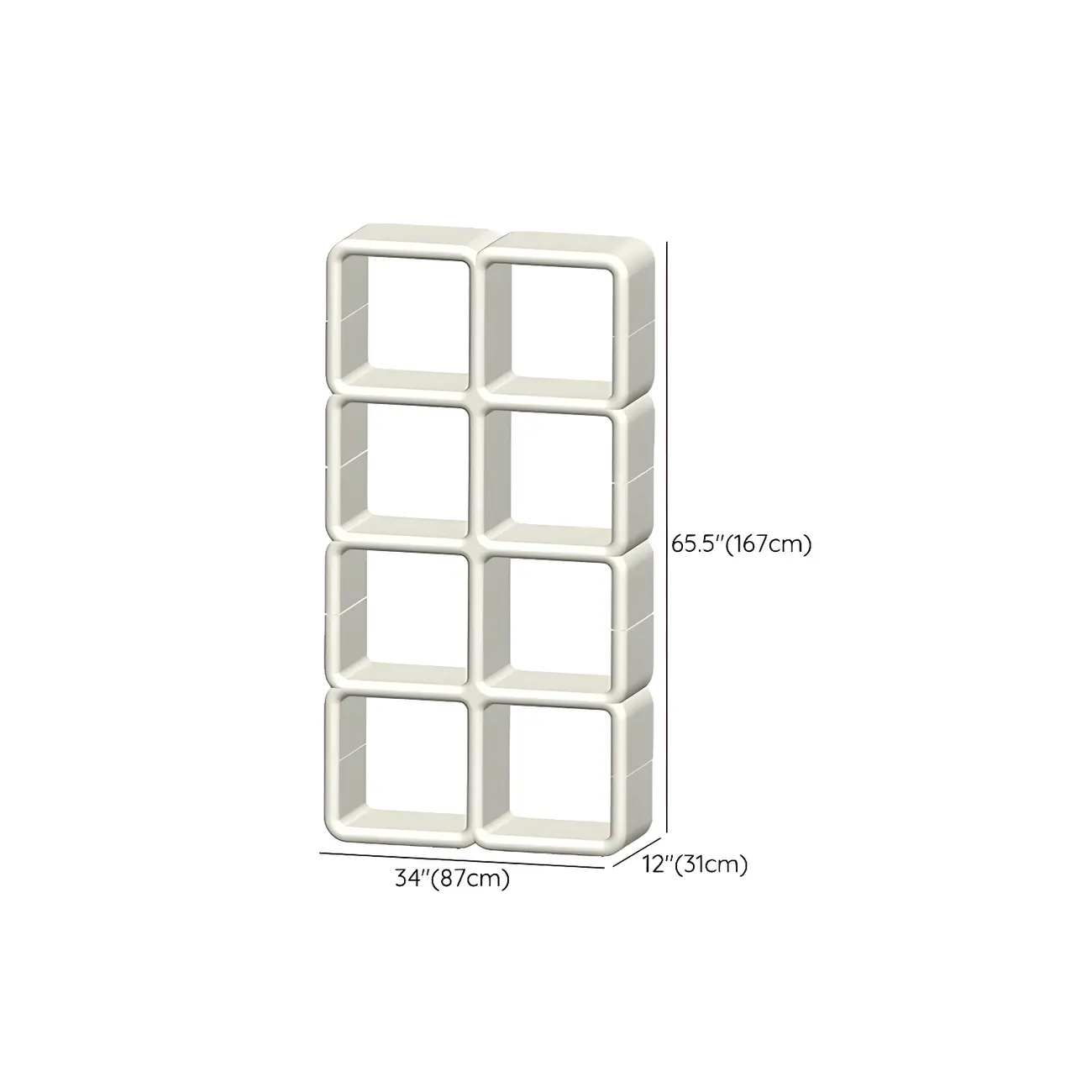 Stylish White Plastic Open Storage Display Cabinet Image - 30 | homeyfad