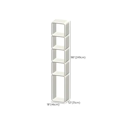 Stylish White Plastic Open Storage Display Cabinet Image - 31
