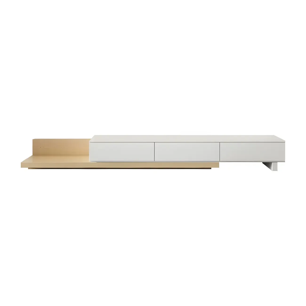 Contemporary Wooden TV Stand with Storage Drawers for Home Image - 9