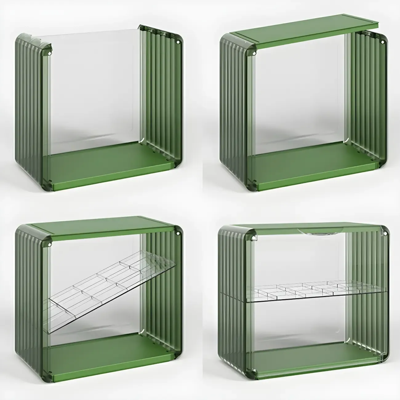 Living Room Stackable Clear Acrylic Display Cabinet Image - 13