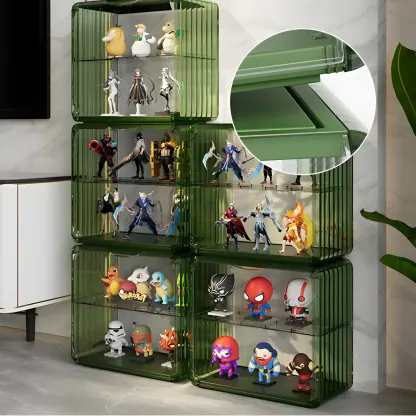 Living Room Stackable Clear Acrylic Display Cabinet Image - 15