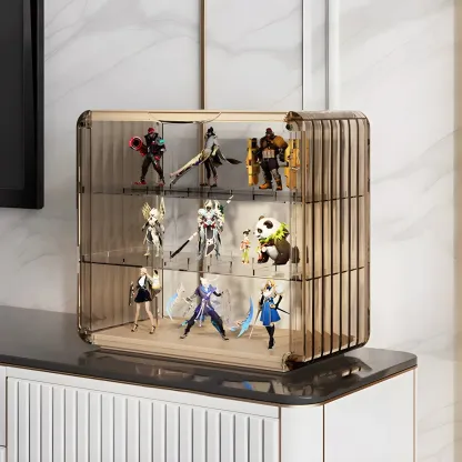 Living Room Stackable Clear Acrylic Display Cabinet Image - 21