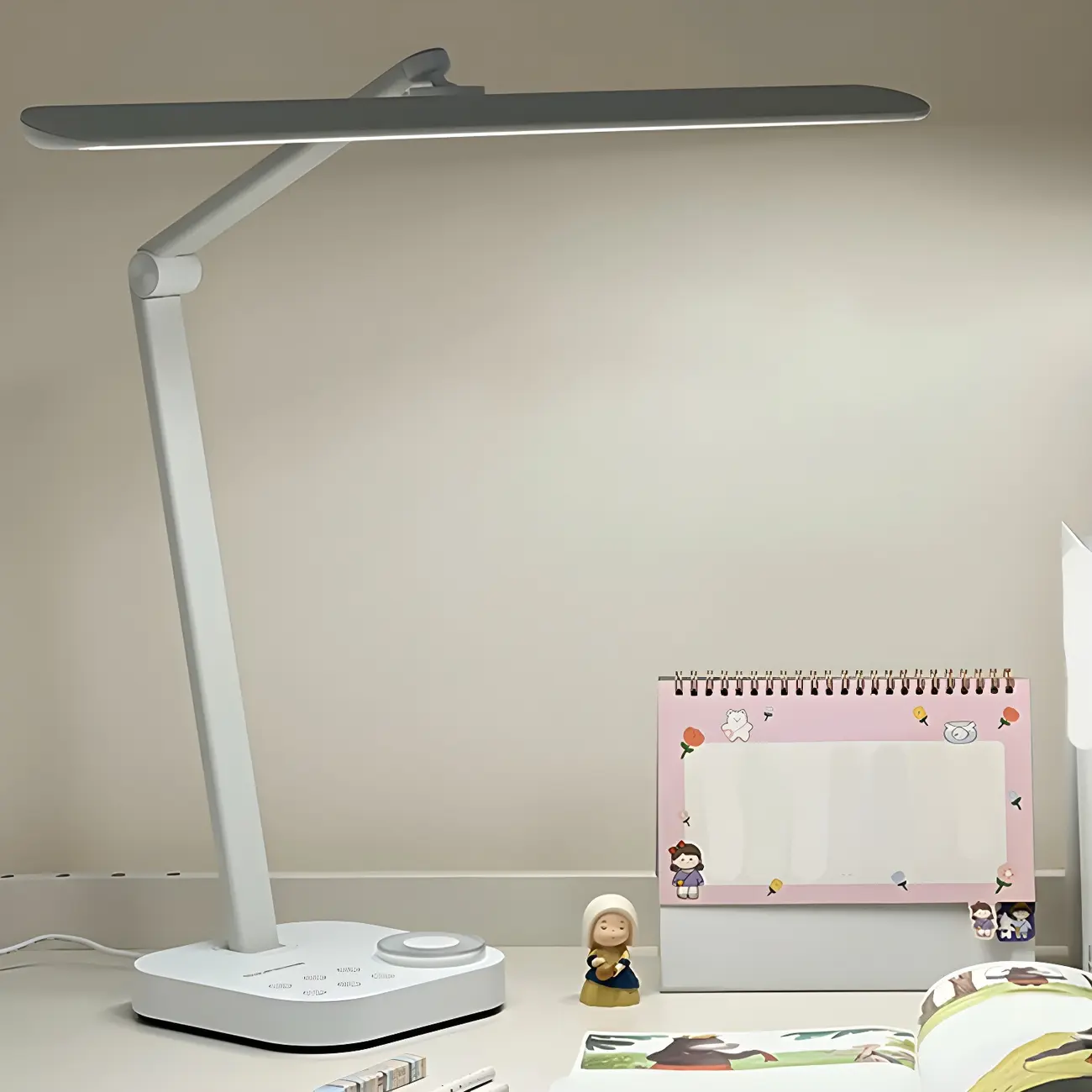 Height Adjustable Kids Lamp 3-Color LED for Study Room Image - 1 | homeyfad
