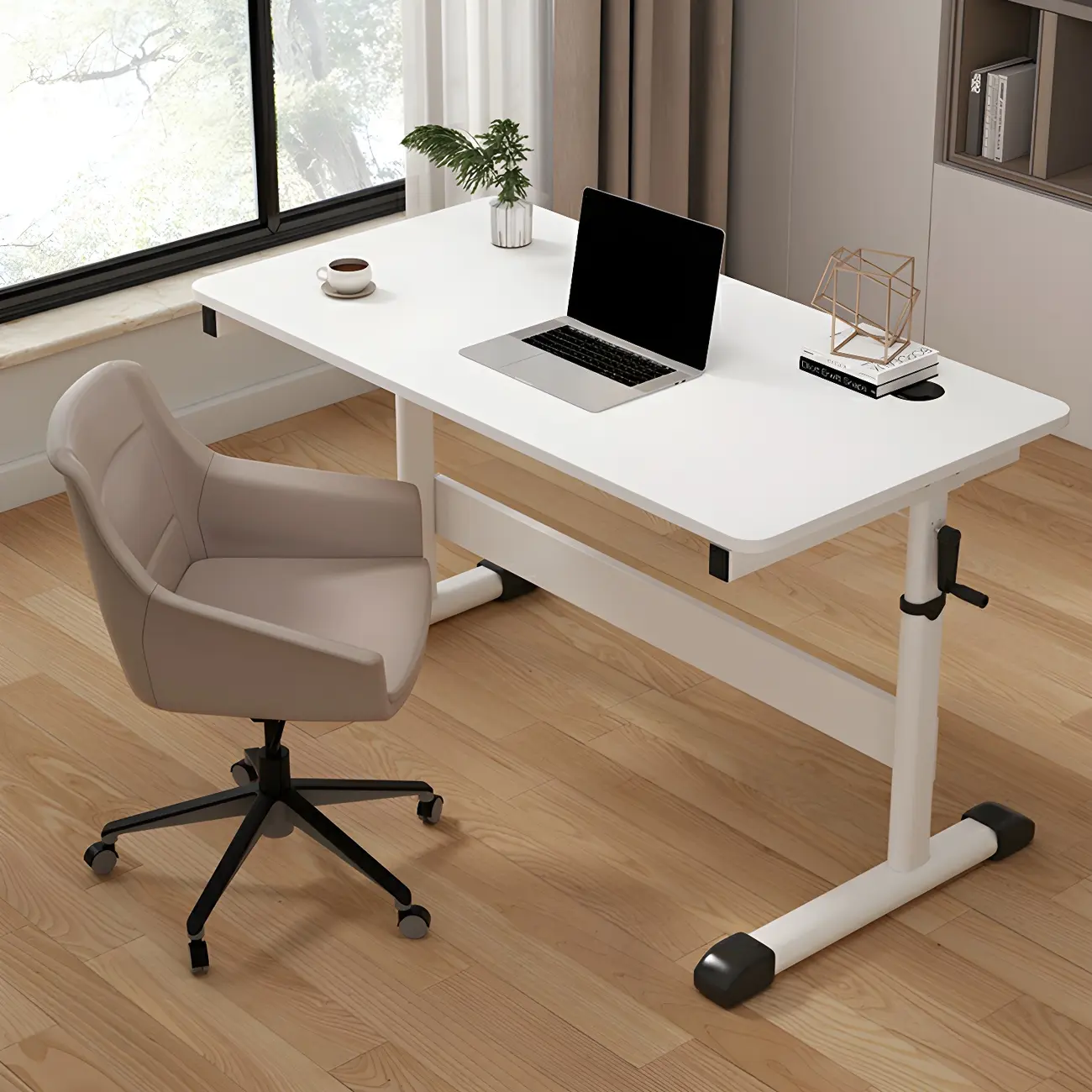 Classic Adjustable Standing Desk with Smooth Surface for Office Image - 2 | homeyfad