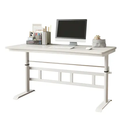 Minimalist T-Shaped Wooden Adjustable Standing Desk for Office Image - 8