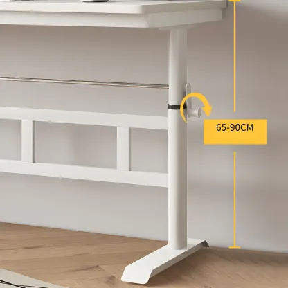 Minimalist T-Shaped Wooden Adjustable Standing Desk for Office Image - 12
